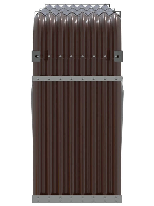 vidaXL Μεταλλικό Ράφι Αποθήκευσης Ξύλων 180x45x100cm Καφέ