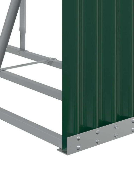 vidaXL Μεταλλικό Ράφι Αποθήκευσης Ξύλων 234x45x100cm Πράσινο