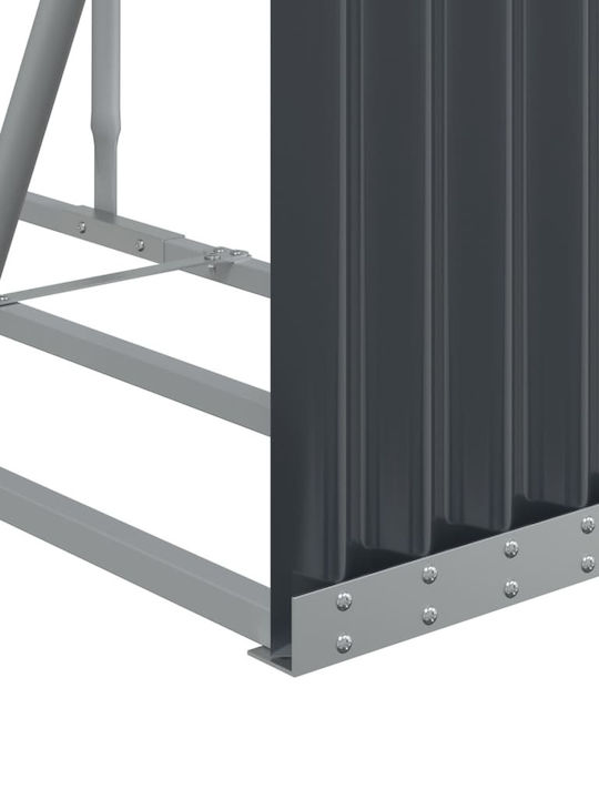 vidaXL Metallic Shelf Wood Storage 300x45x100cm Gray