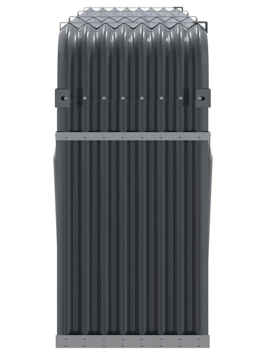 vidaXL Μεταλλικό Ράφι Αποθήκευσης Ξύλων 234x45x100cm Γκρι
