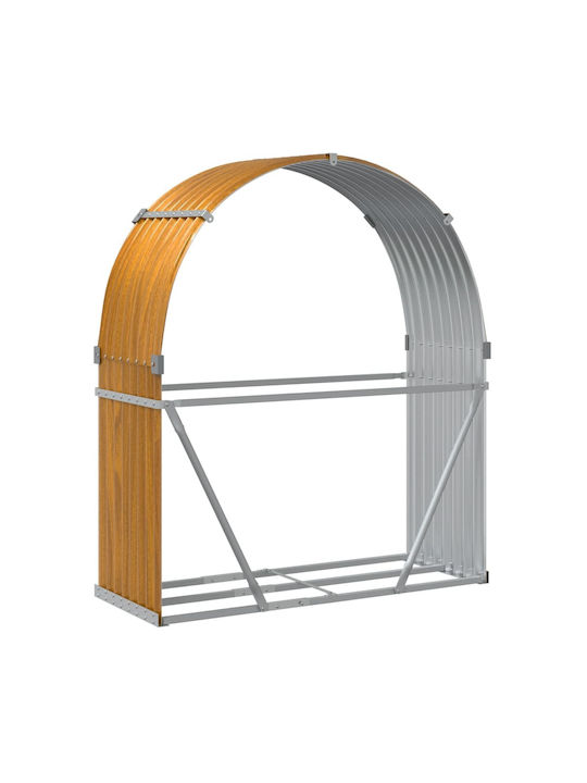 vidaXL Metallisch Regal Holzlagerung 120x45x140cm