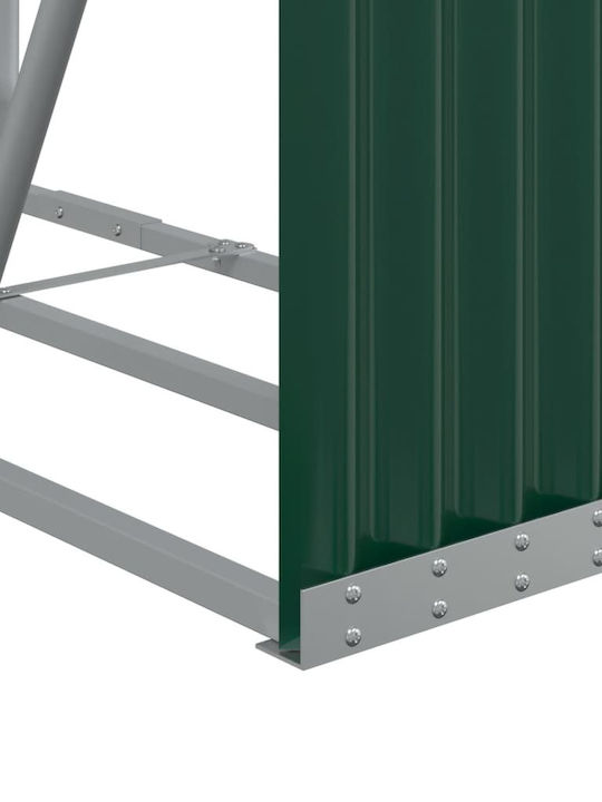 vidaXL Μεταλλικό Ράφι Αποθήκευσης Ξύλων 180x45x100cm Πράσινο