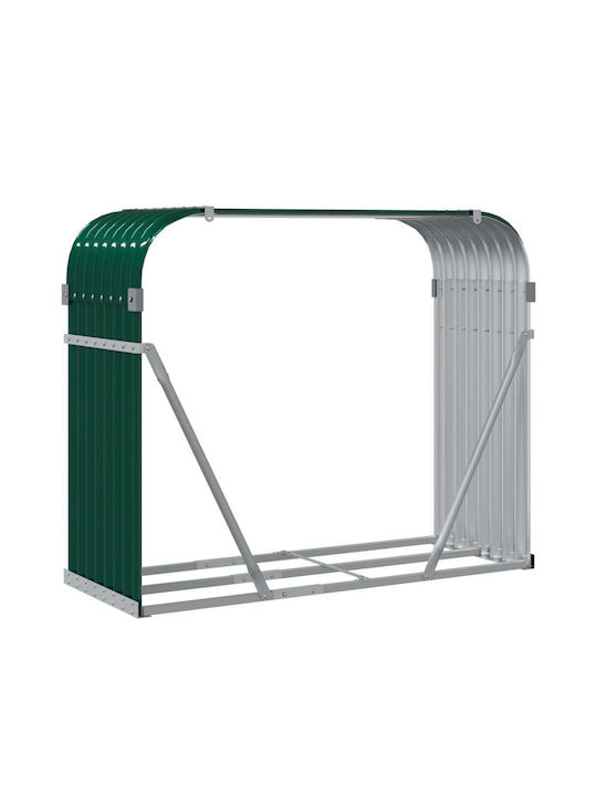 vidaXL Μεταλλικό Ράφι Αποθήκευσης Ξύλων 120x45x100cm Πράσινο