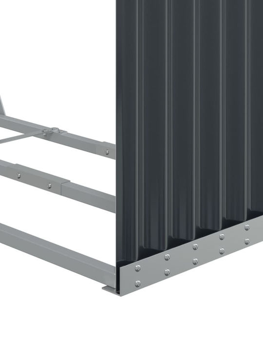 vidaXL Metallic Shelf Wood Storage 120x45x210cm Gray