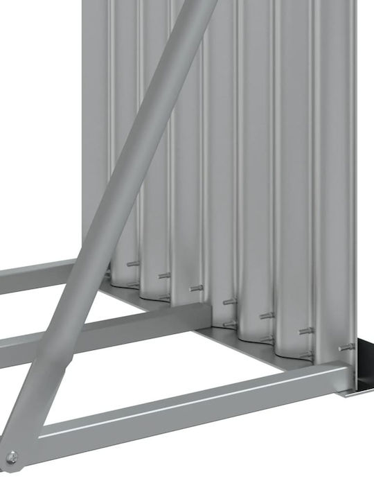 vidaXL Μεταλλικό Ράφι Αποθήκευσης Ξύλων 300x45x100cm Γκρι