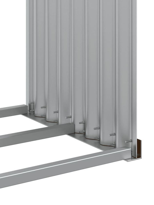 vidaXL Metallisch Regal Holzlagerung 120x45x140cm
