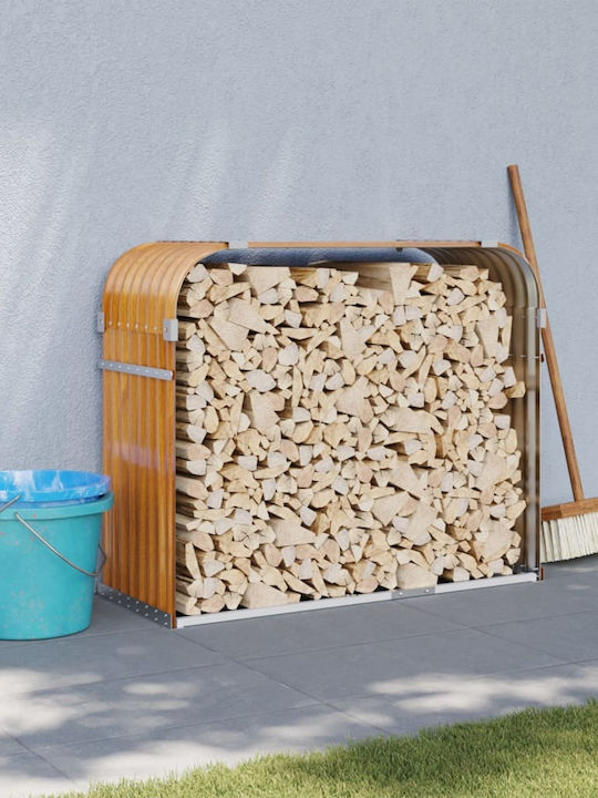 vidaXL Metallisch Regal Holzlagerung 120x45x100cm