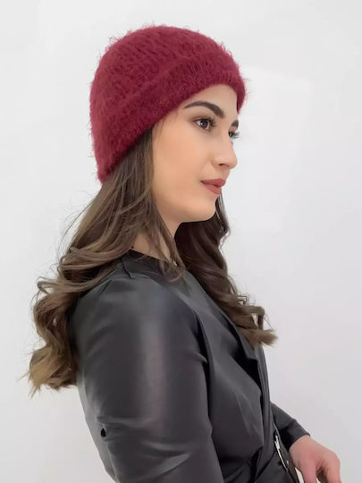 Beanie Beanie Knitted in Burgundy color