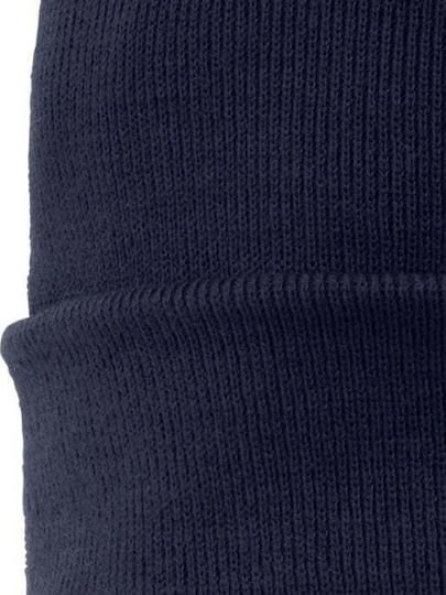 Beanie Unisex Σκούφος με Rib Πλέξη σε Μπλε χρώμα