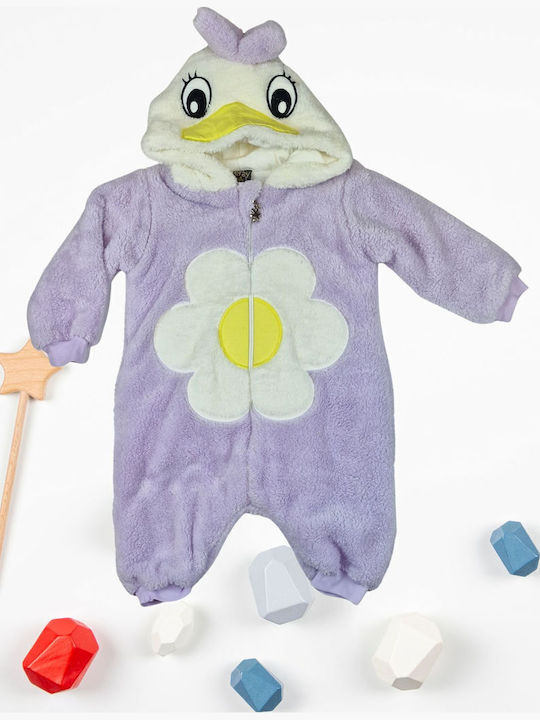 Eray Kids Бебешко Боди за Излизане Дълъг ръкав Lilac