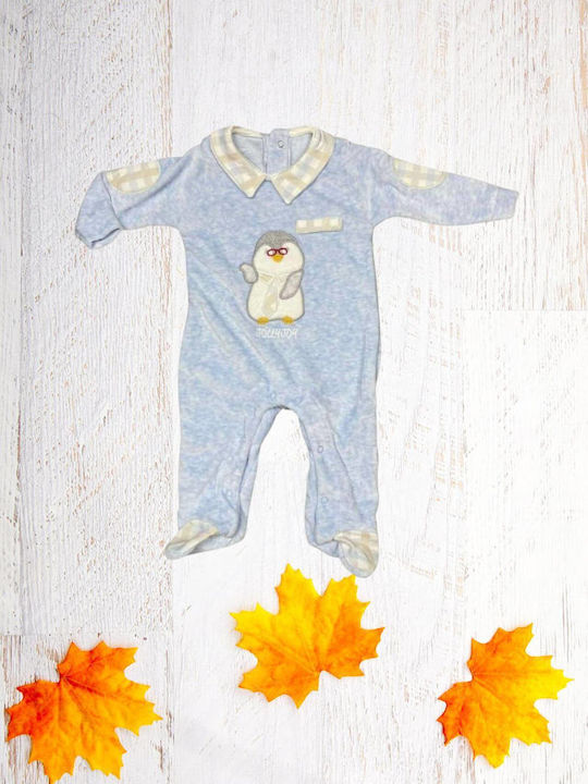 Jolly Joy Baby Bodysuit Set Long-Sleeved Velvet Blue