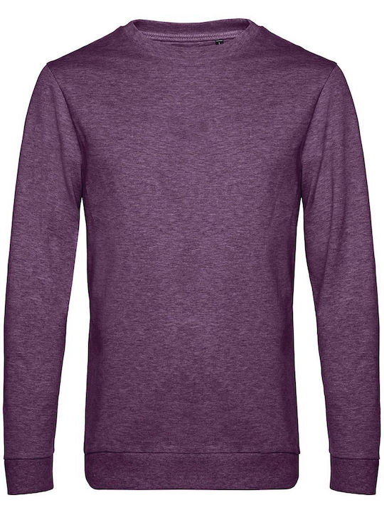 B&C Set In Men's Long Sleeve Promotional Sweatshirt Heather Purple WU01W-616