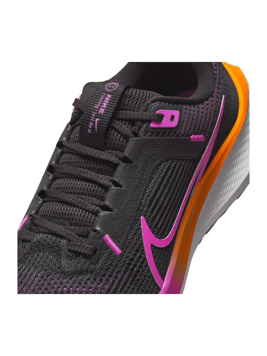 Air Zoom Pegasus 40 Sport Shoes Running Black / Laser Orange / White / Hyper Violet