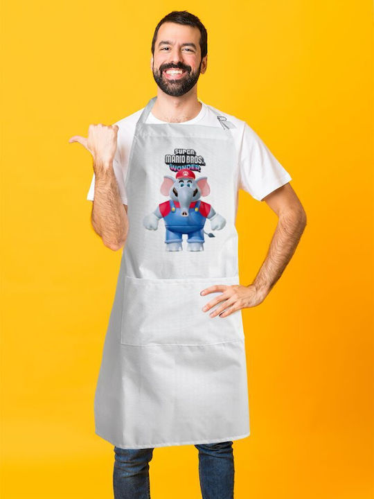 Koupakoupa Super Mario And Friends Αδιάβροχη Ποδιά Κουζίνας Πράσινη 40x22cm KP_21833_APRON-BBQ-ADULT