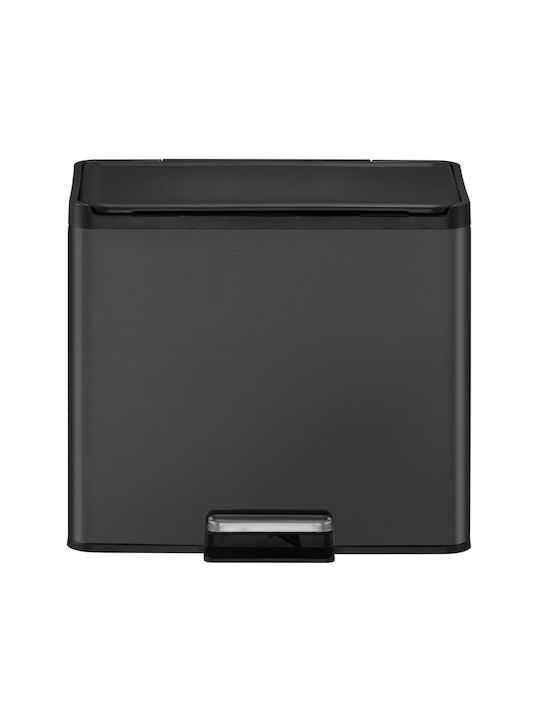 Eko Coș Essential De Gunoi Din Oțel Inoxidabil Cu Pedală Negru 9lt