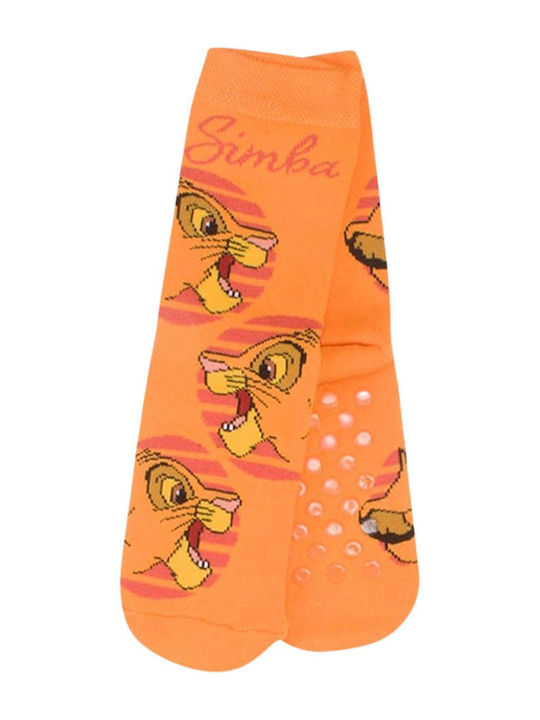 Cimpa Kids' Socks Non-Slip Lion King Orange