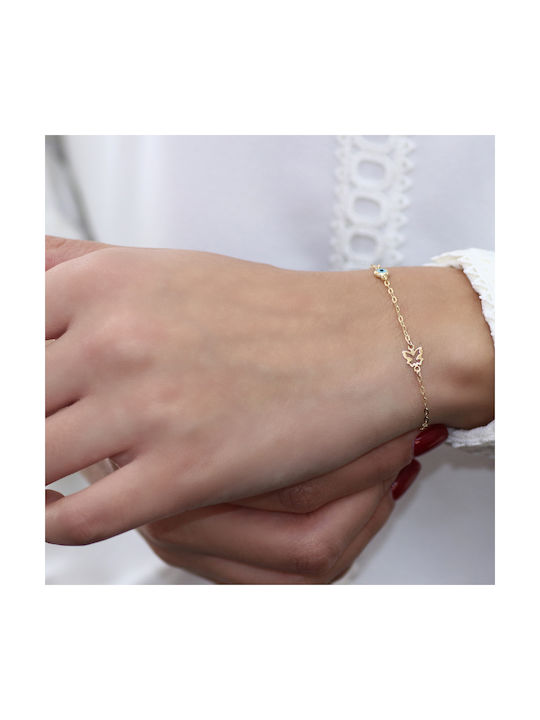 Kids Bracelet from Gold 9K with Butterfly