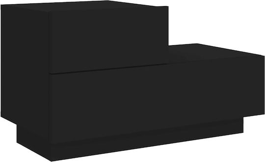 Nachttisch Schwarz 70x36x40.5cm