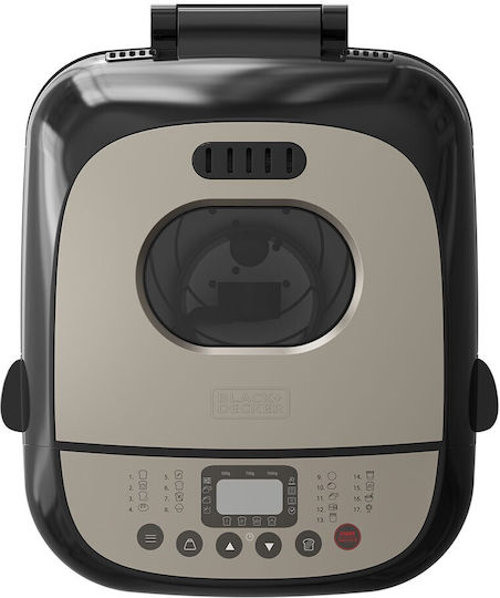 Black & Decker Bread Maker 600W with Container Capacity 1000gr and 3 Baking Programs