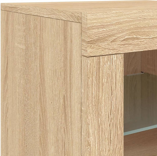 Rechteckiger Beistelltisch aus Holz Beige 2 Stücke M37xB41xH67cm vidaXL