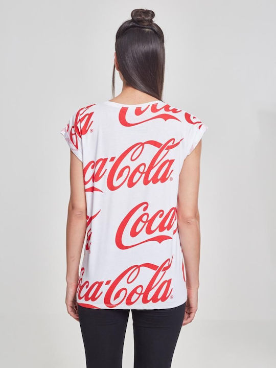 Merchcode Γυναικείο T-shirt Λευκό Βαμβακερό