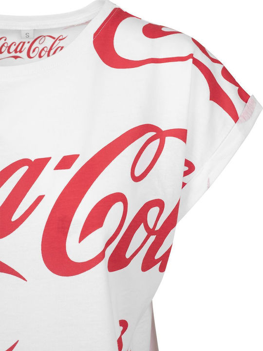 Merchcode Γυναικείο T-shirt Λευκό Βαμβακερό