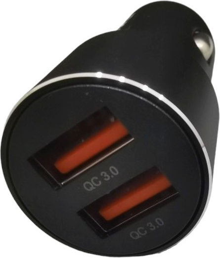 Car Charger Black C-856 Total Intensity 5A Fast Charging with Ports: 2xUSB