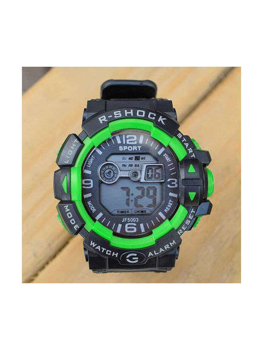 Kids Digital Watch with Rubber/Plastic Strap Green