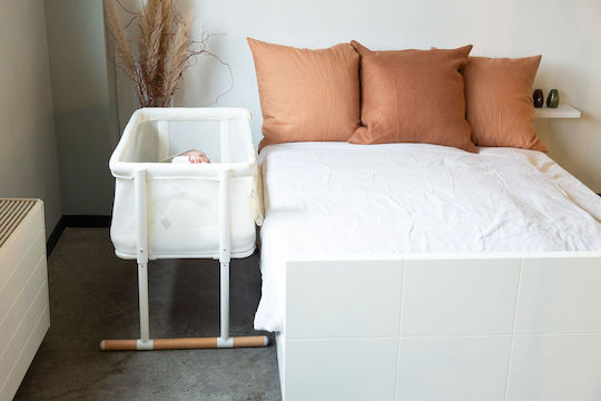 Childhome Люлка Evolux с Матрак и Странично Отваряне Natural White