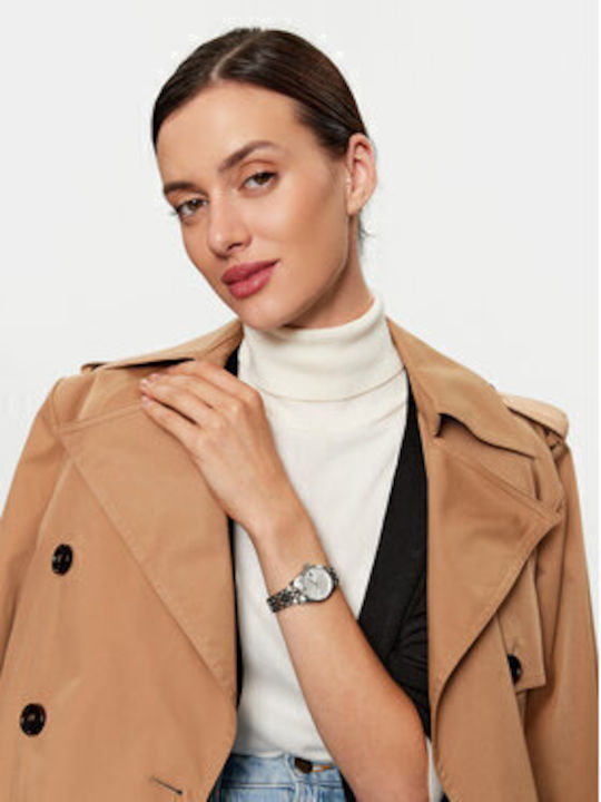 Lacoste Herrenuhr Batterie mit Silber Metallarmband