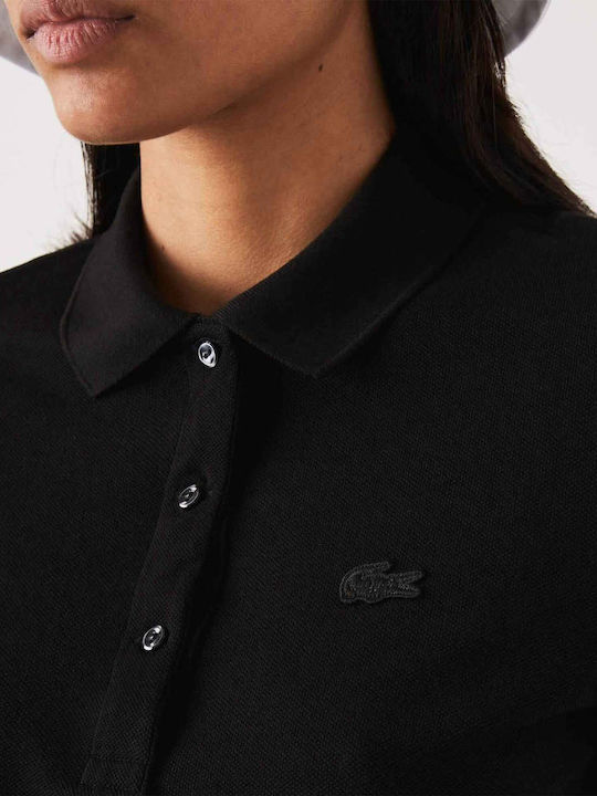 Lacoste Γυναικεία Polo Μπλούζα Μαύρο