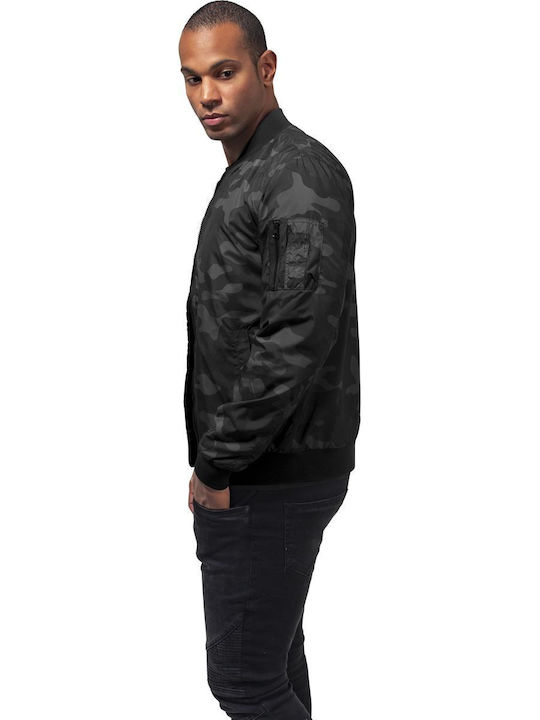 Urban Classics Herren Winter Jacke Bomber Dark Camo