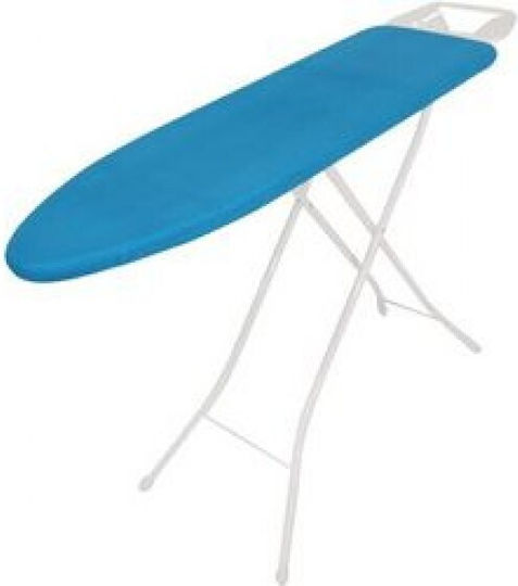 Afer Metalica Bügelbrett Für Dampfbügeleisen Zusammenklappbar Blau 110x32x82cm