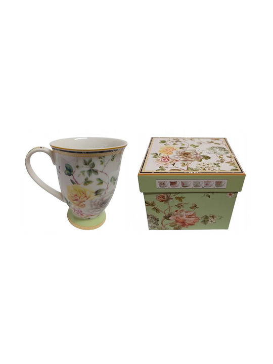 Karvounis Flowers Mug from Porcelain Green 380ml