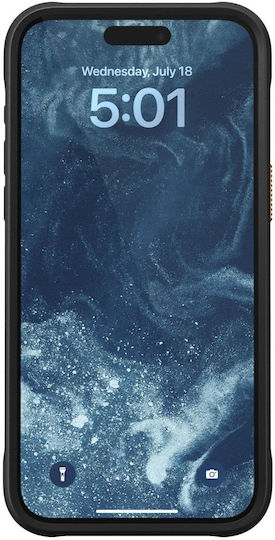 Nomad Back Cover Σιλικόνης με Λουράκι Πορτοκαλί (iPhone 15 Pro Max)
