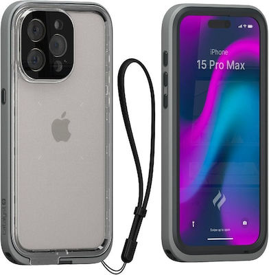 Catalyst Total Protection Back Cover Plastic / Silicone 2mm with Strap Waterproof Gray (iPhone 15 Pro Max)