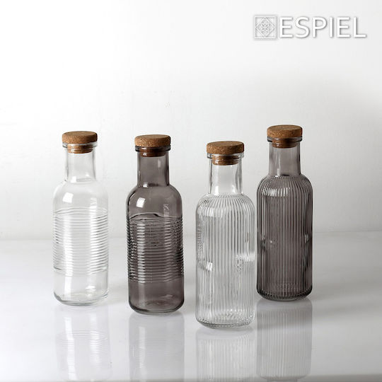 Espiel Flasche Wasser Glas mit Korken Transparent 1000ml Espiel Flasche Wasser Glas mit Korken Transparent 1000ml