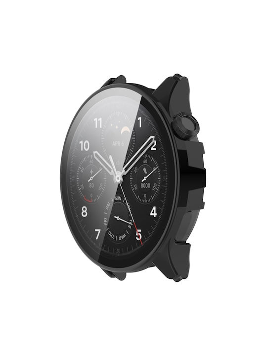 Plastikhülle mit Glas in Schwarz Farbe für Xiaomi Watch S1 Pro