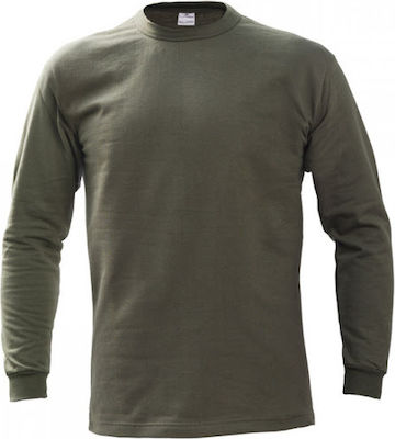 Sweatshirt in Khaki Farbe