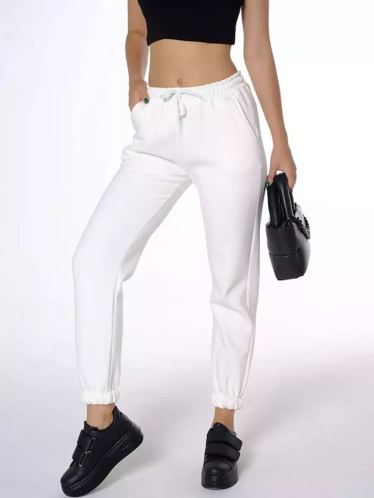 Pantaloni de Trening cu elastic Alb