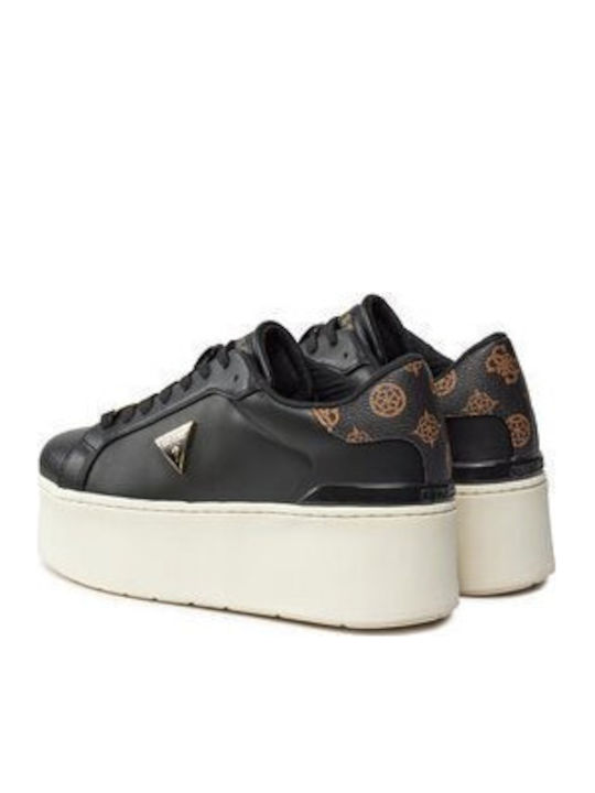 Ele12 Γυναικεία Flatforms Sneakers Μαύρο
