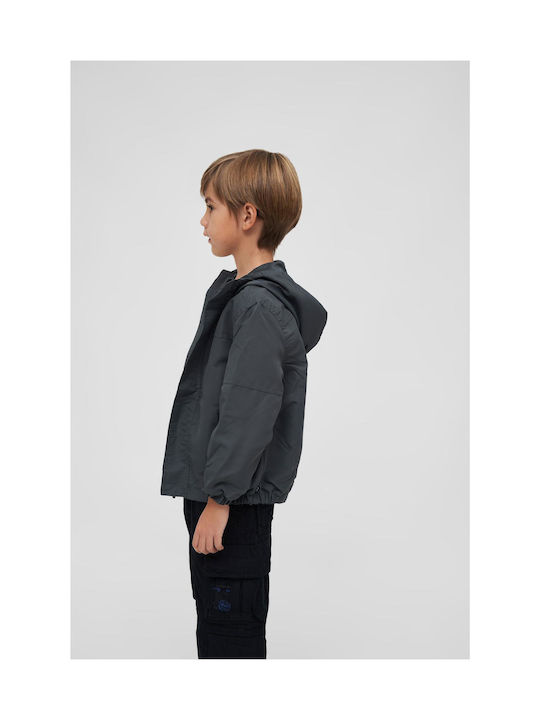 Brandit Kids Casual Jacket Short Windproof with Hood ANTHRACITE