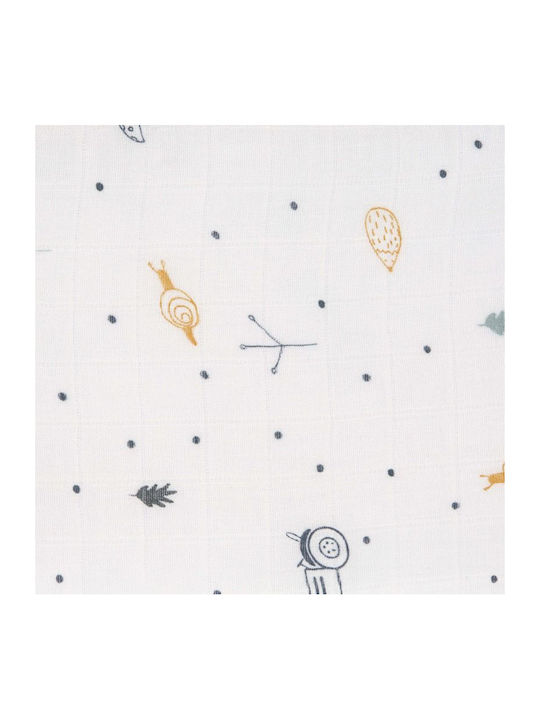 Laessig Explorer Boys Πάνα Αγκαλιάς Λευκό 120x120εκ. 2τμχ