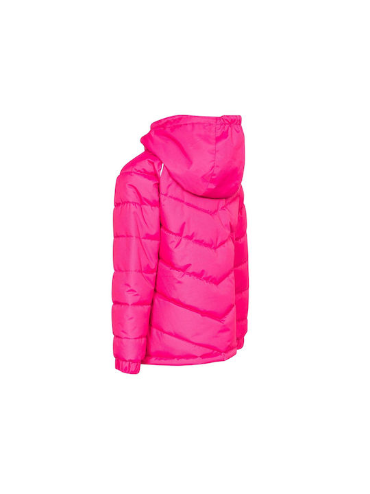 Trespass Wasserdicht Kinderjacke Winddicht mit Kapuze Fuchsie Tuff