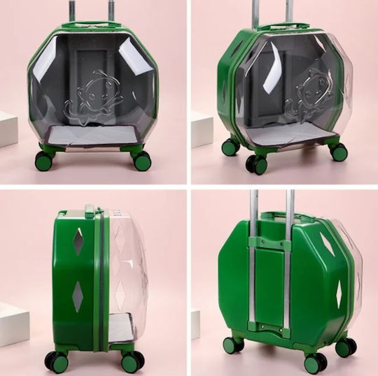 4 Dog/Cat Carrying Green Trolley L41xW23xH39cm