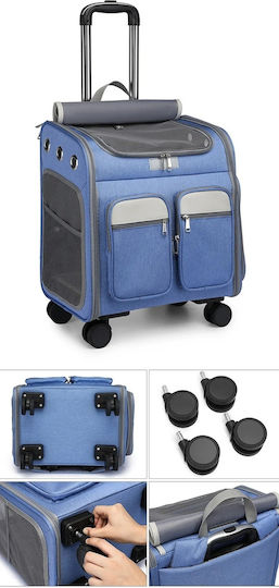4 Cărucior pentru transport câine / pisici până la 9kg Maro M41xL30xA43cm.
