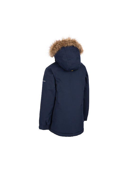 Trespass Parka pentru copii Lung cu glugă Navy