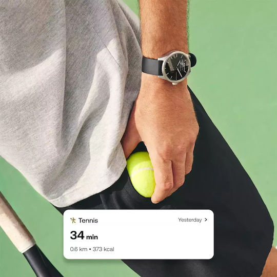 Withings ScanWatch 2 Stainless Steel 42mm Αδιάβροχο με Παλμογράφο (Μαύρο)