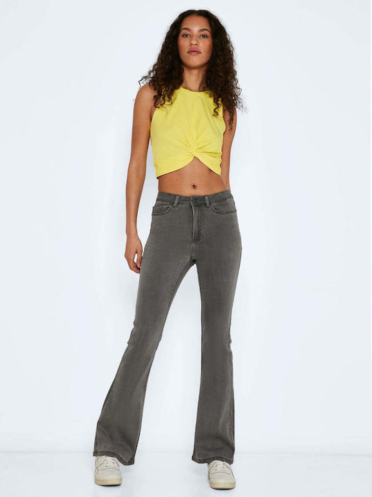 Noisy May Women's Jean Trousers Gray