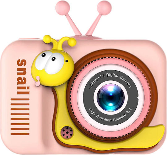 Q2 Snail Compact Φωτογραφική Μηχανή 8MP με Οθόνη 2" Ροζ